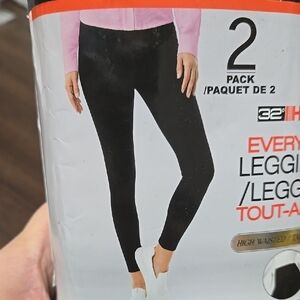 32 Degrees Size S Navy And Charcoal 2 Pack Of High Waisted Everyday Leggings